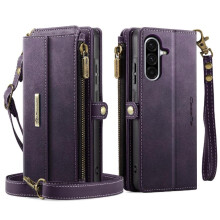 (Purple) Wallet Case for Samsung Galaxy A56 with Card Slots Rfid Blocking Pu Leather Detachable Stra