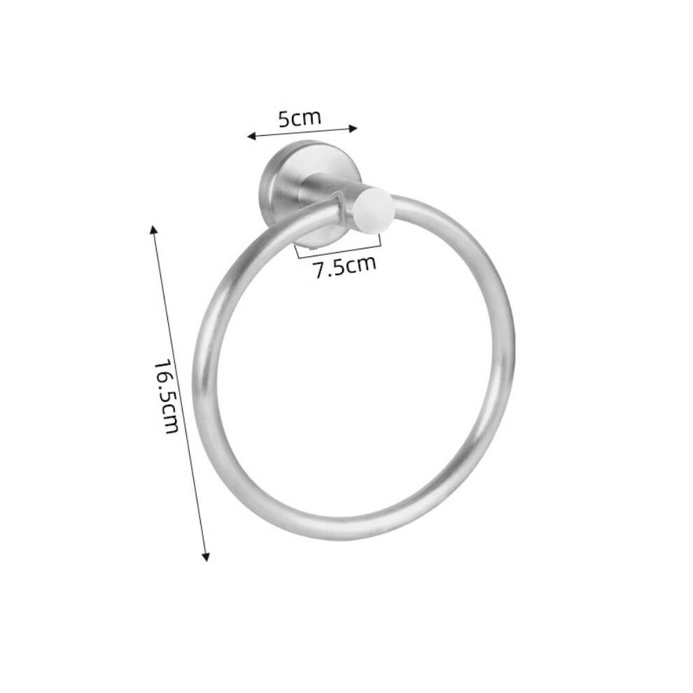 (Silver Round)Ensemble porte-rouleau de toilette et porte-serviettes en acier inoxydable outil mural salle de bain