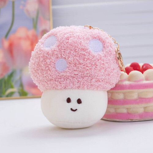 Coussin dos peluche forme champignon rouge, décoratif et fonctionnel, cadeau enfants