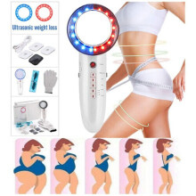 6 in 1 Shape Body Slimming Ultrasonic EMS LED IONs Muscle Stimulation Infrared Thermal Therapy Device Fat Burn Low Frequency Massager Machine