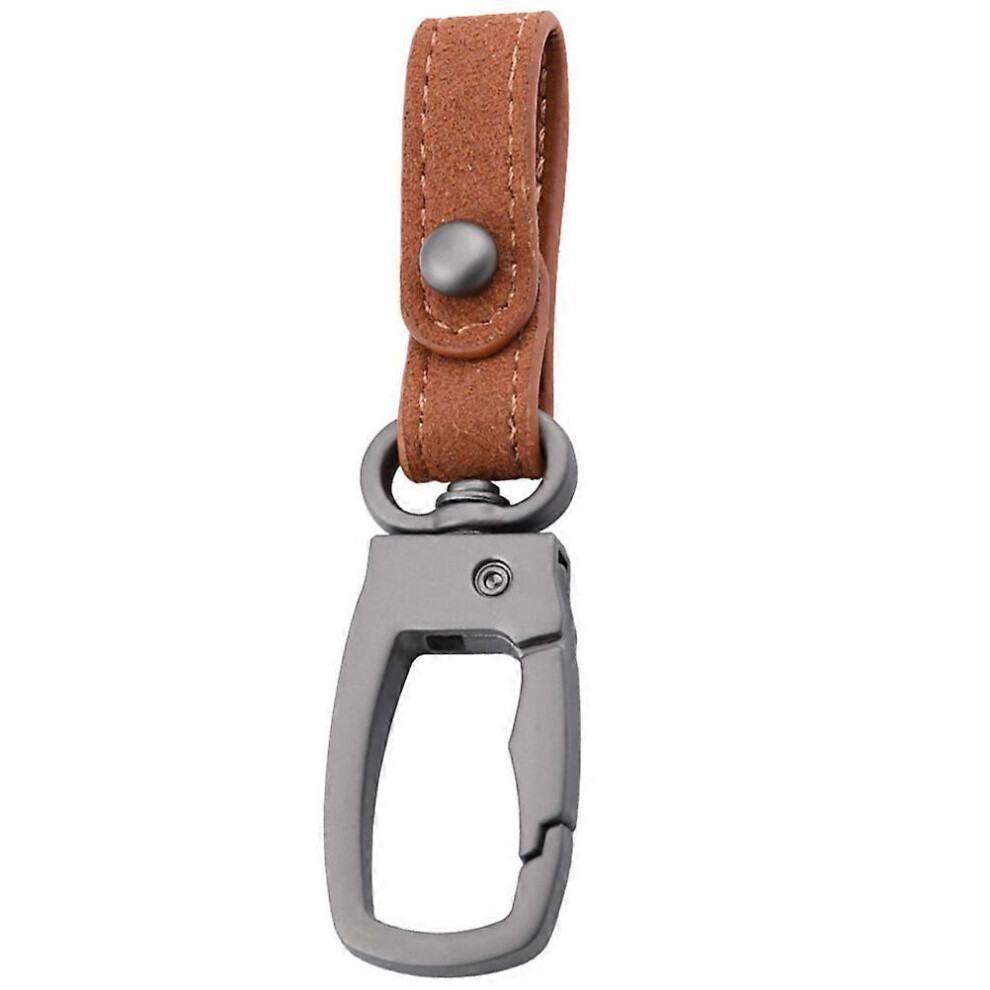 Kricely (Brown, One Size) Belt Key Chain Belt Hanging Keyring Metal Keychain Delicate Key Holder For Male