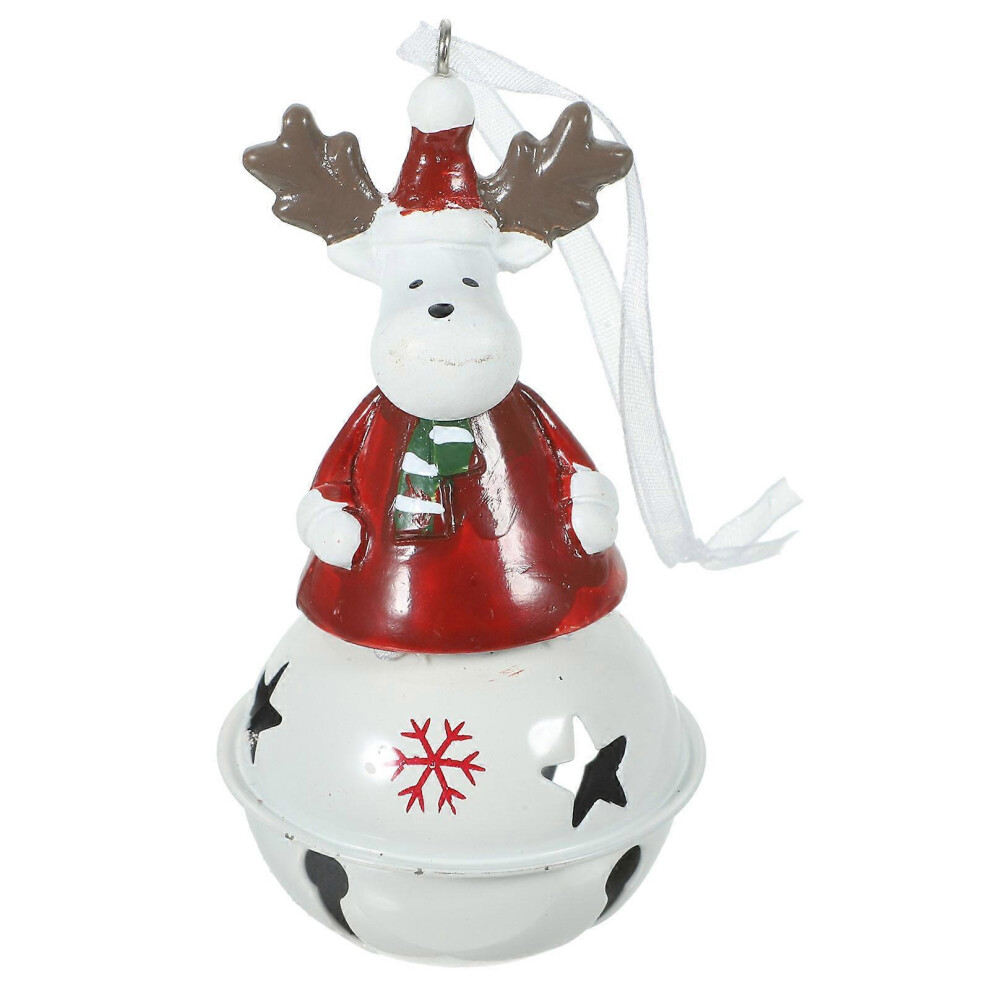 Kricely (10X5cm, Assorted Color 2) Christmas Hanging Decoration Deer Pendant Adornment Christmas Hanging Bell