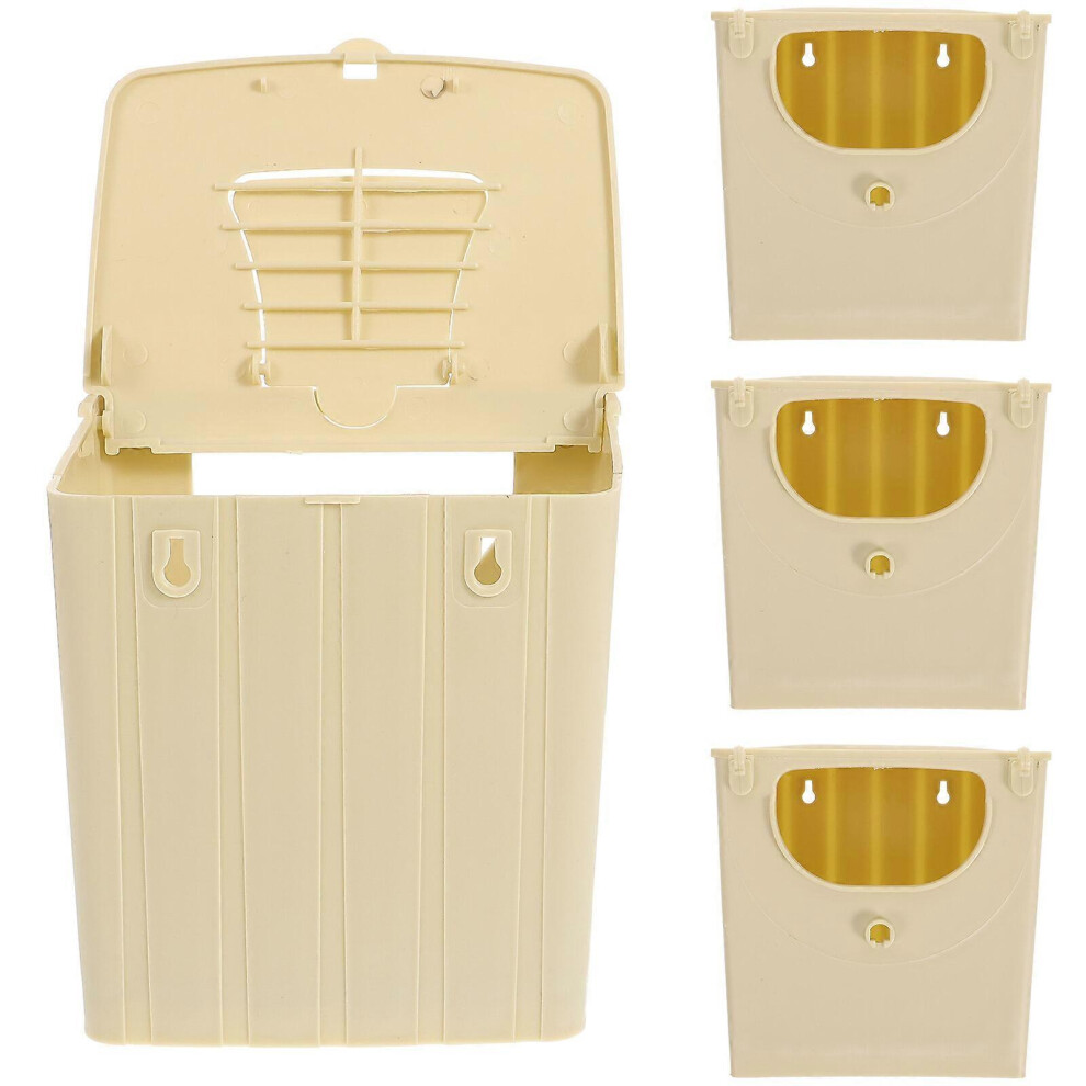 Kricely (As Show, One Size) 4Pcs Bird Breeding Box Plastic Bird Nesting Box Hanging Bird Box Bird Hatching House