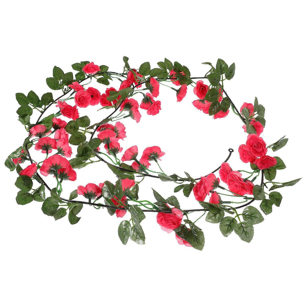 Kricely (As Show, One Size) Simulation Rose Vine Artificial Rose Garland Fake Rose Vine Floral Garland For Party Wedding