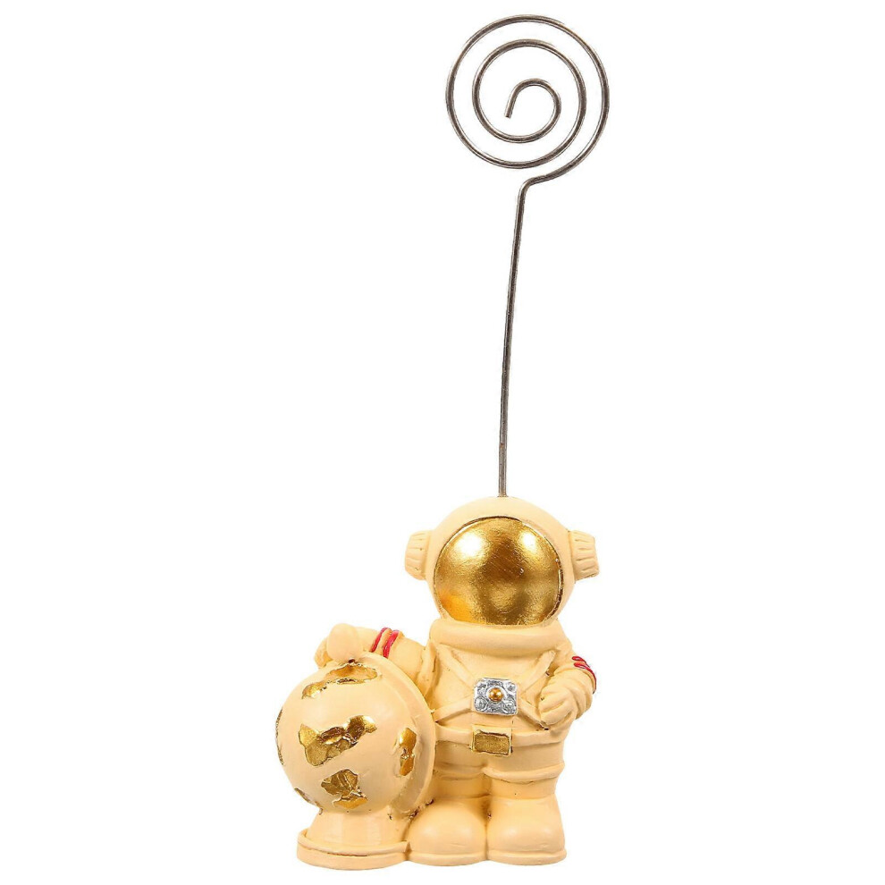 Kricely (13.50X5.00x3.00cm, One Size) Card Stand Astronaut Statue Place Card Stand Picture Holder For Centerpieces Table