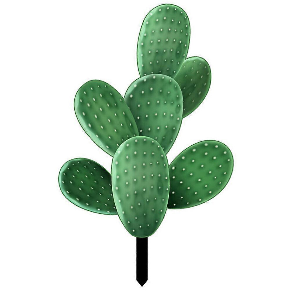 Kricely (25.00X15.46x0.30cm, 1) Cactus Lawn Sign Stake Outdoor Garden Cactus Stake Sculpture Garden Inserted Stake Ornament Green