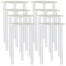 (As show, One size) 8 Sets Cake Tier Stacking Kit Layered Cake Separator Plates Cake Support Rods Layered Cake Supplies