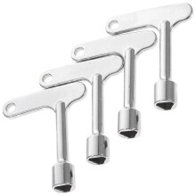 (As show, One size) 4pcs Elevator Key Elevator Service Key Triangle Panel Lock Triangle Spanner