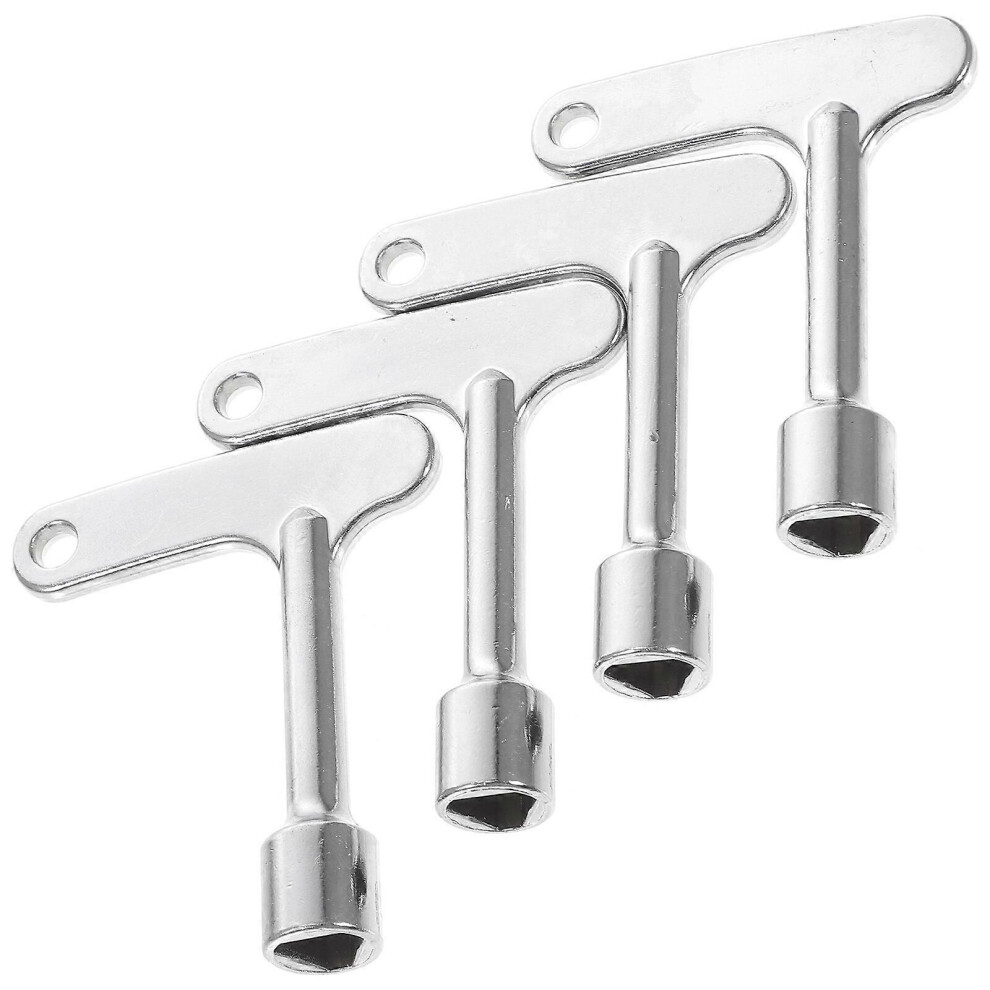 Kricely (As Show, One Size) 4Pcs Elevator Key Elevator Service Key Triangle Panel Lock Triangle Spanner