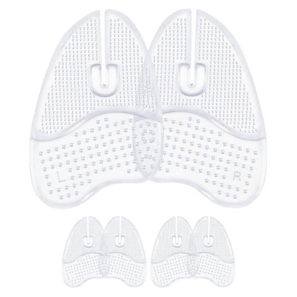 Kricely (As Show, One Size) 3 Pairs Of Metatarsal Toe Cushions Adhesive Forefoot Pads Thong Sandals Cushions Sandals Half Insoles