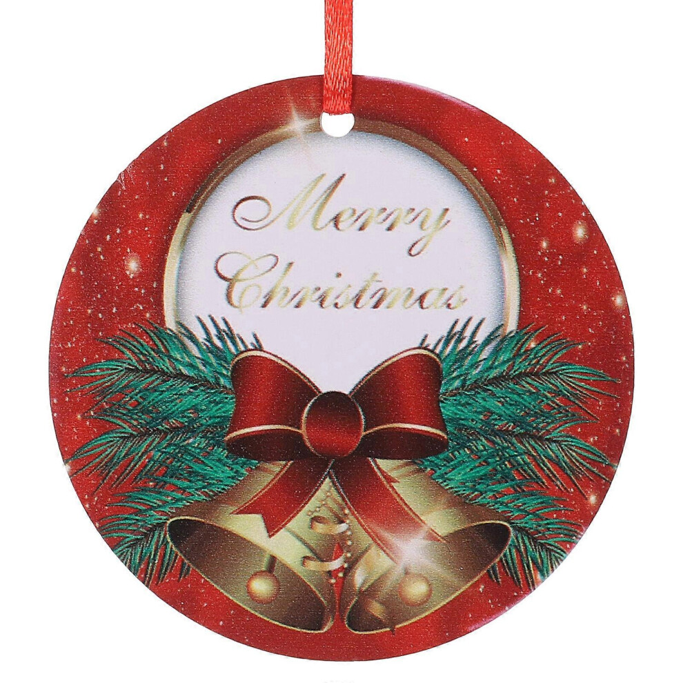 Kricely (As Show, One Size) Merry Christmas Door Plaque Xmas Tree Hanging Ornament Party Door Hanging Pendant Decor