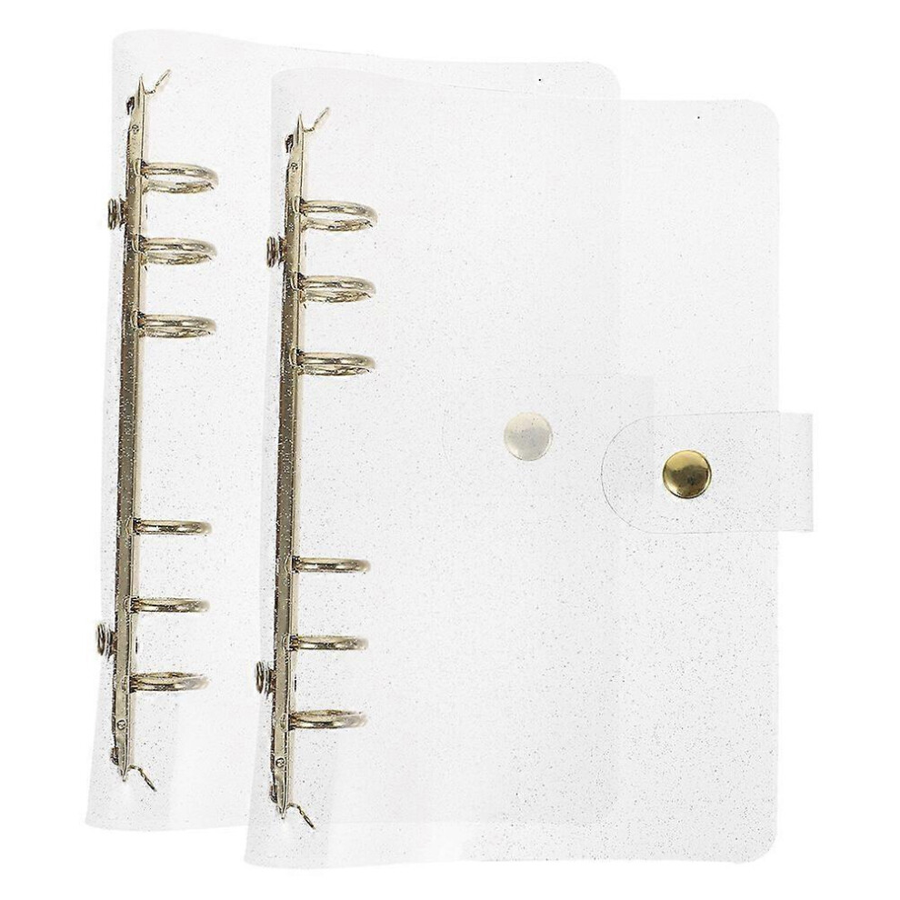 Kricely (As Show, One Size) 2Pcs Notebook Binder Clear Binder Household Binder Reusable Notebook Shell Office Binder