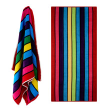 (6-K005) GEEZY Soft Cotton Beach Towel Velour Multicolor Outdoor Travel Summer Pool Lightweight