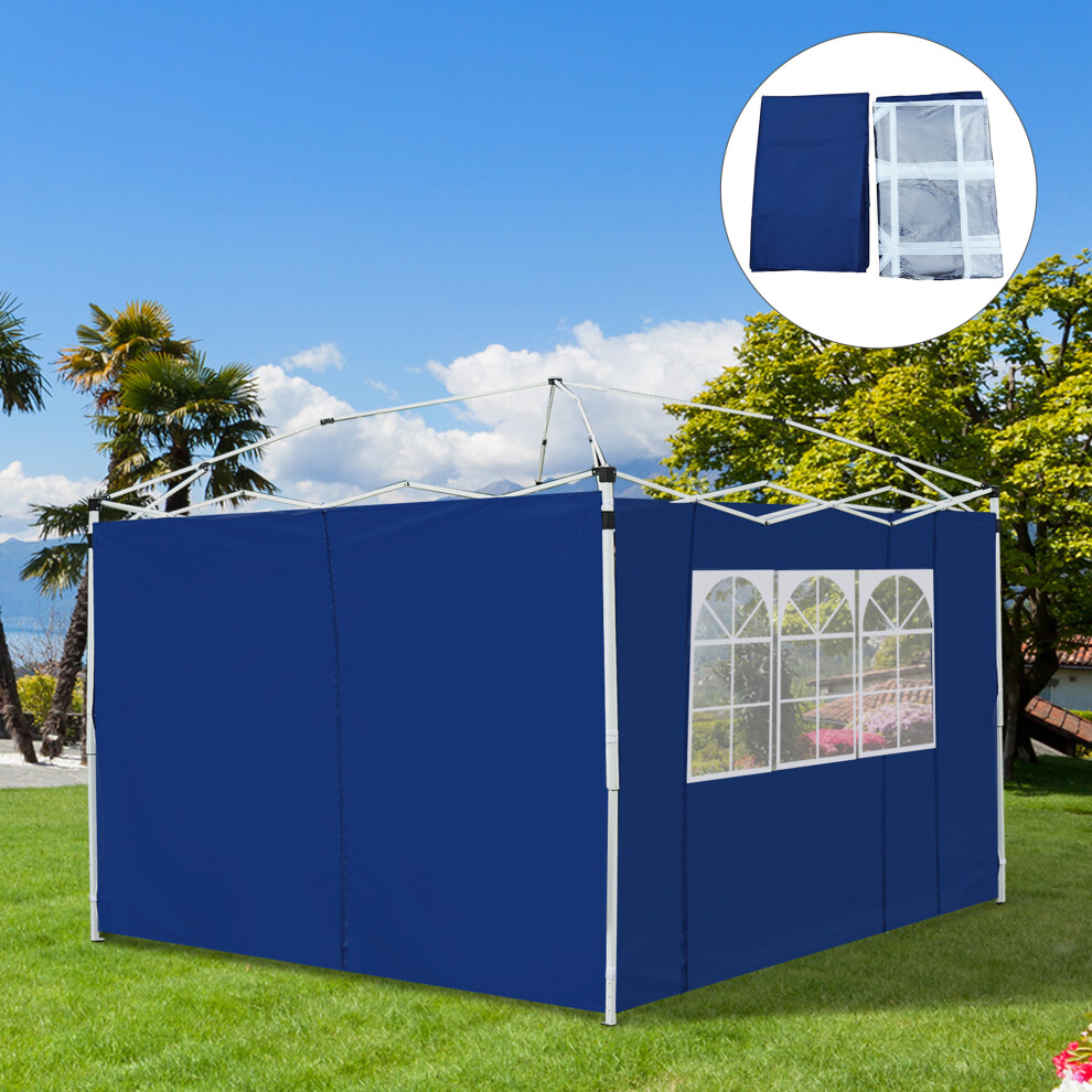 Outsunny Gazebo Replacement Exchangeable Wall Panels w/  Window, Blue