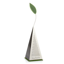 Tea Forte Icon Stainless Steel Loose Leaf Tea Infuser  Extra Fine Strainer with Silicone Leaf and Base