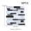 Living And Home 10Pcs Kitchen Bathroom Marble Pattern Self-Adhesive Wall Tile Sticker 6