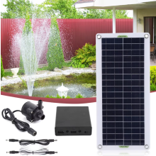 50W 800L/H Solar Panel Power Water Pump Set Submersible Water Pump Fish Pond Garden Fountain Decoration