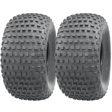 Pneus Knobby ATV 25x12.00-9 - 4 plis, sans chambre à air, robuste, set de 2 pour quad/gator John Deere