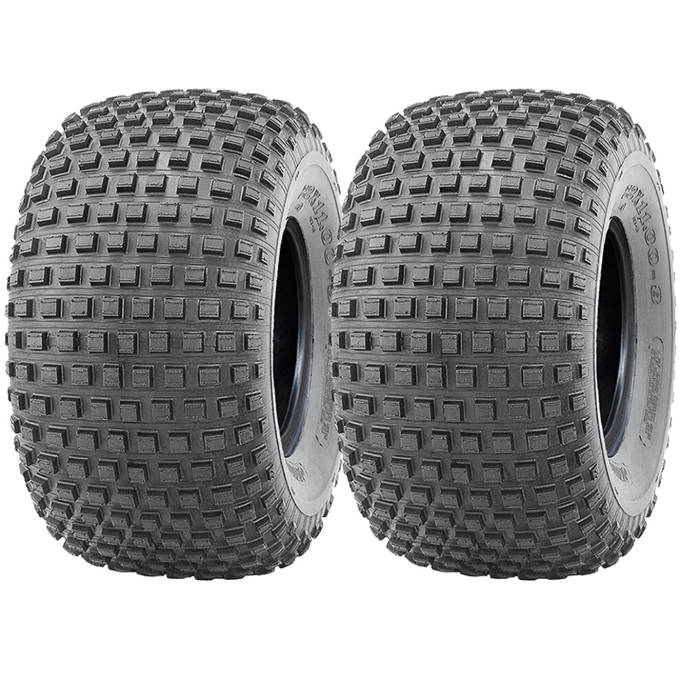 Parnells 22X11.00-8 Knobby Atv Tyre, Quad Trailer 22 11 8 Tire 4 Ply Heavy Duty, Set Of 2