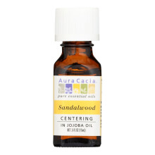 Aura Cacia, Reines Ätherisches Öl in Jojobaöl, Sandelholz, 0,5 fl oz (15 ml)