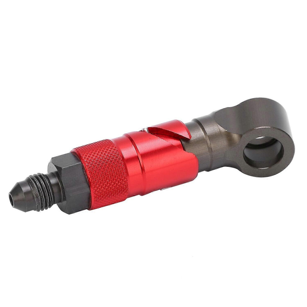 (As Show, One Size) Brake Line Quick Release Connect Adapter Fitting Curved Universal For Oil Fuel Fluid Hosered 6909775658277