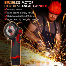 (As show, One size) Mini Cordless Brush Angle Grinder Kit, Grinding Disc 3/76mm, 19500rpm Electric Grinding Tool with 1