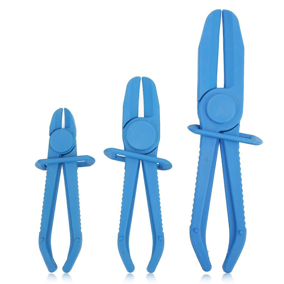 (As Show, One Size) 3 Pcs Hose Pinch Off Plier Flexible Hose Clamps Plier Auto Repair Tool Universal For Fuel Line 6909775571156
