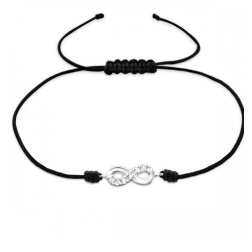 Crystal Infinity Corded Bracelet