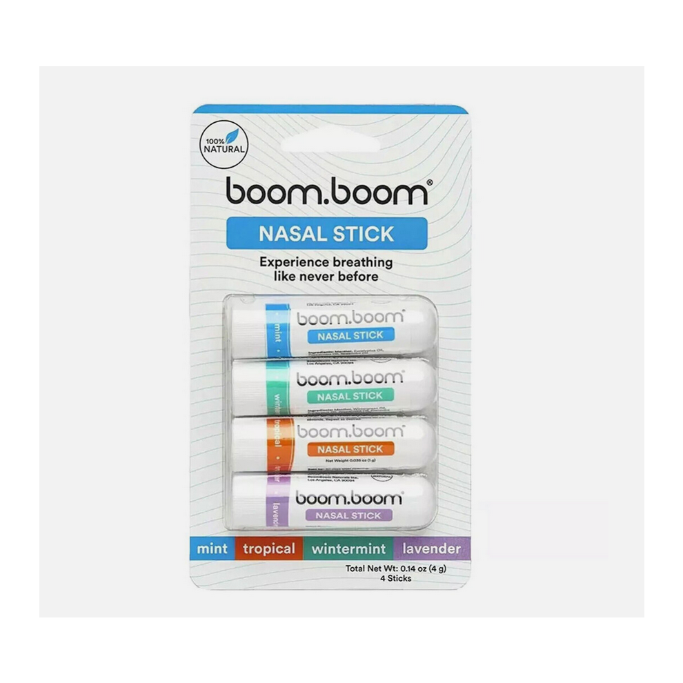 (1set= 4pcs Nasal Stick ) 1-4set BoomBoom Essential Oil & Menthol Inhaler Aromatherapy Inhaler Nasal Stick