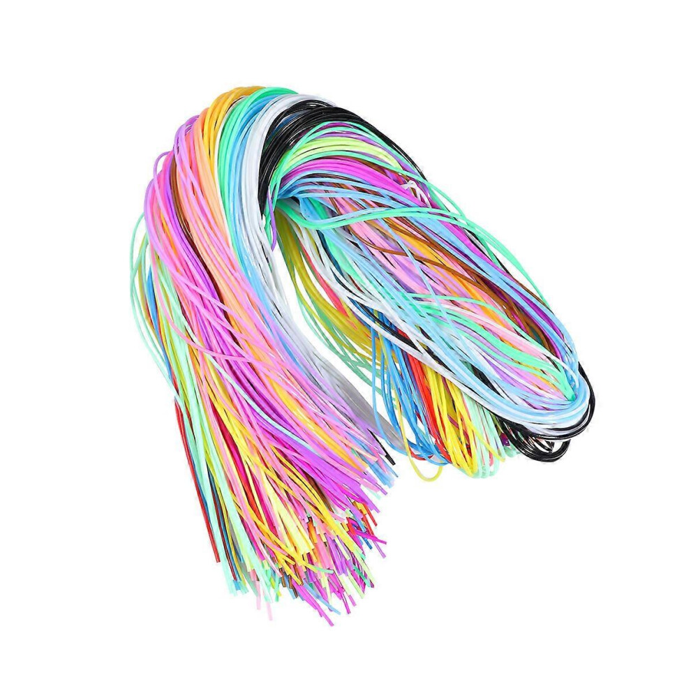 Kricely (As Show, One Size) 200Pcs Colorful Braided Rope Pvc Braided Wire Plastic Diy Braided Rope Diy Braided String