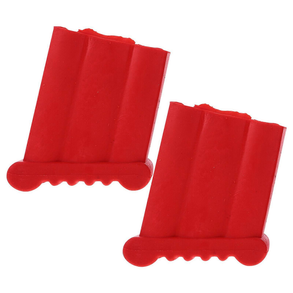 Kricely (As Show, One Size) 2Pcs Ladder Feet Pad Ladder Feet Cover Skid-Proof Pad Protective Pad (Red) Red