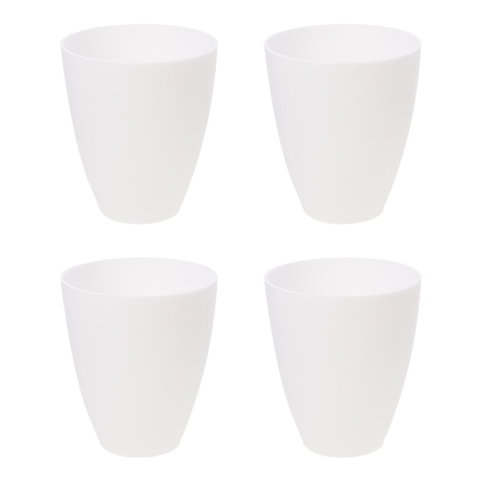 Kricely (As Show, One Size) 4Pcs Simple Plastic Lampshade Chandelier Lamp Cover Shade For Home Light/White