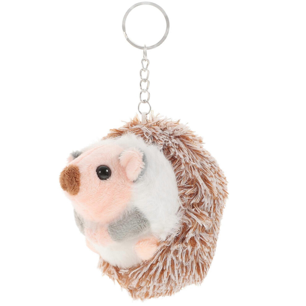 Kricely (As Show, One Size) Hedgehog Keychains Gift Plush Key Holder Adorable Pendant Lovely Key Rings Craft Ornaments Grey