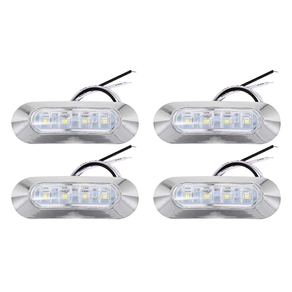 Kricely (As Show, One Size) 4Pcs Led Marker Side Marker 10-30V Truck Lamp For Pickup Truck Light