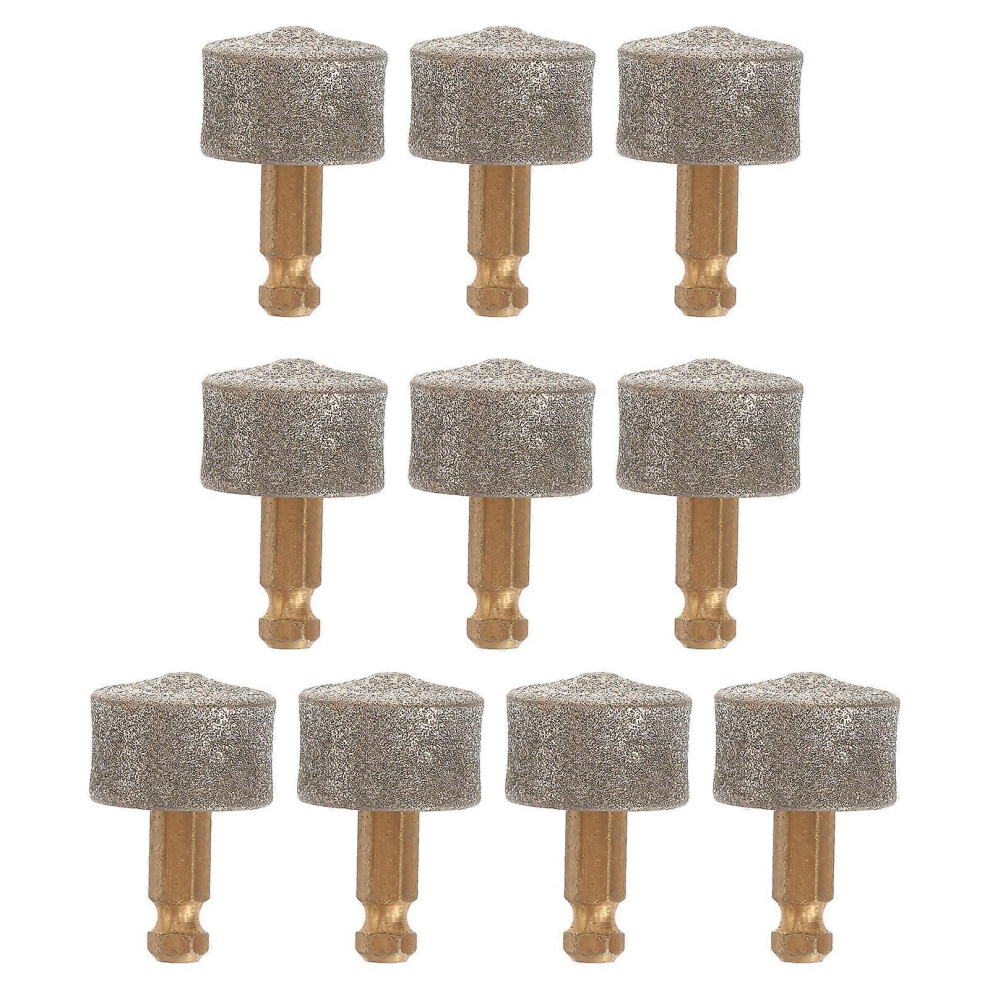 Kricely (As Show, One Size) 10Pcs Nail Grinder Replacement Head Grinding Wheel Pet Nail Grinder Replacement Tip Professional Raised Grinding Head For Electric