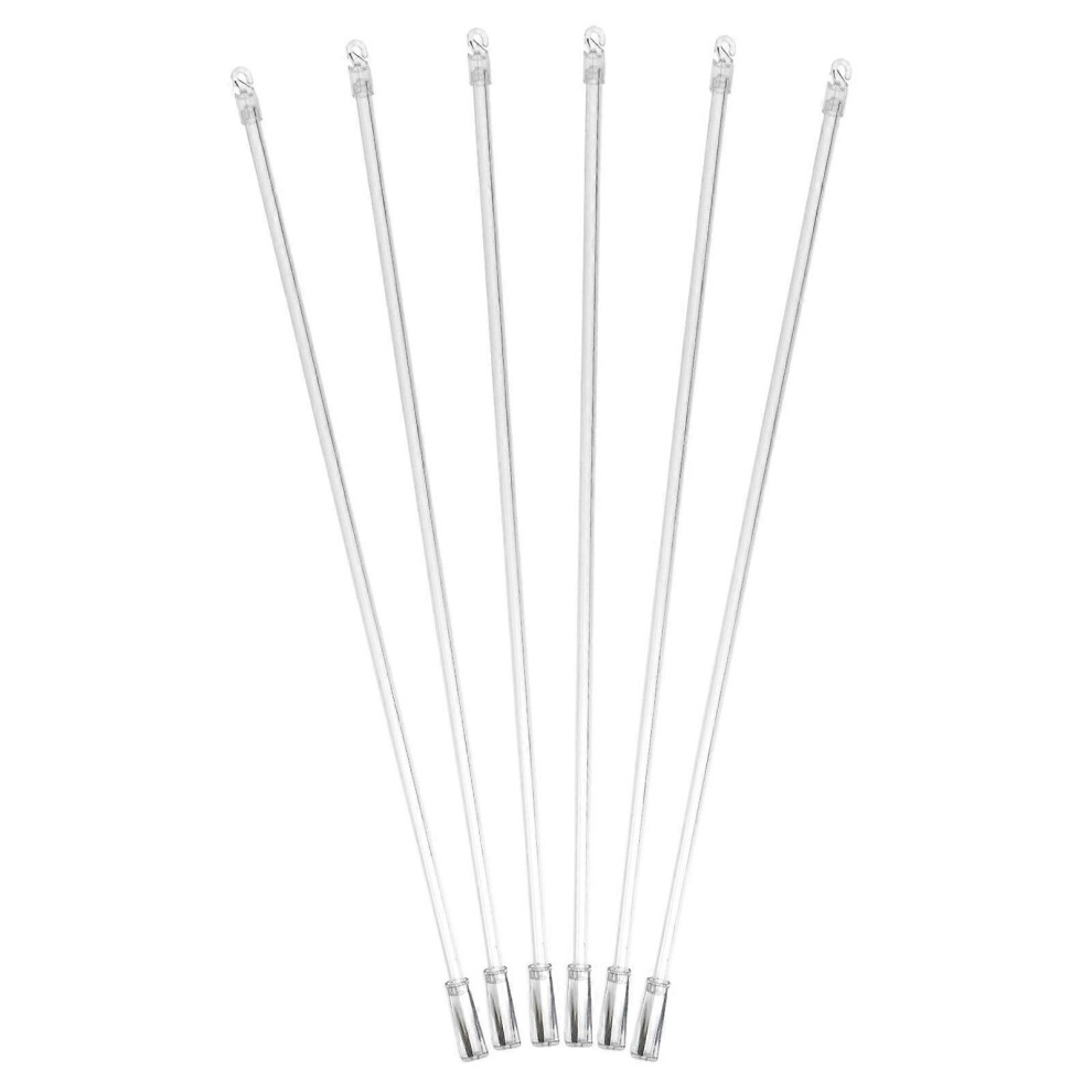 Kricely (As Show, One Size) 6Pcs Venetian Blinds Pulling Rod Transparent Curtain Vertical Wand Accessory