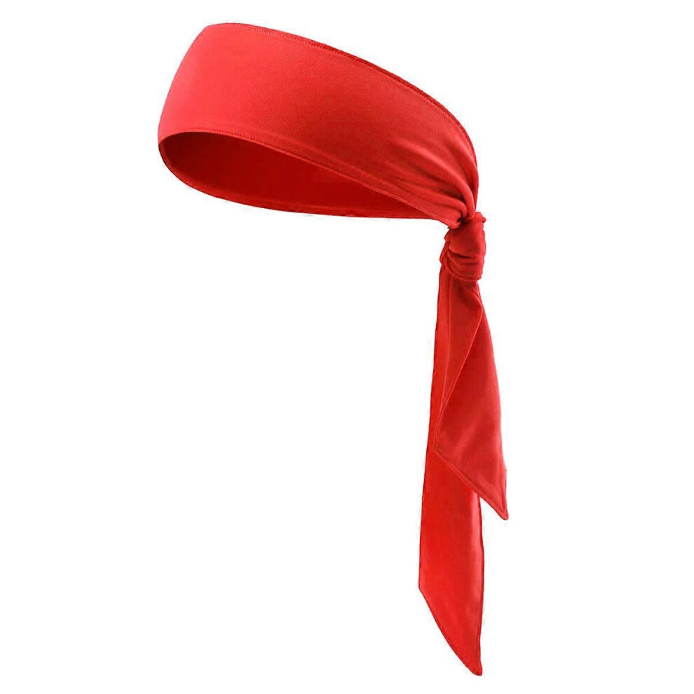 Kricely (As Show, One Size) Head Tie Sports Headband Tie Headband For Running Working Out Tennis Karate Athletics Pirate Costumes (Red) Red