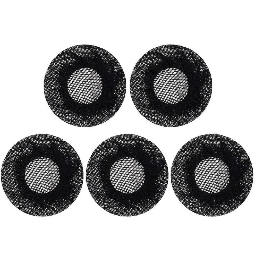 Kricely (As Show, One Size) Frcolor 5Pcs Ballet Dance Hairnet Hair Nets Bun Cover Hair Accessories For Women Girls (Small Hole, No Lace)