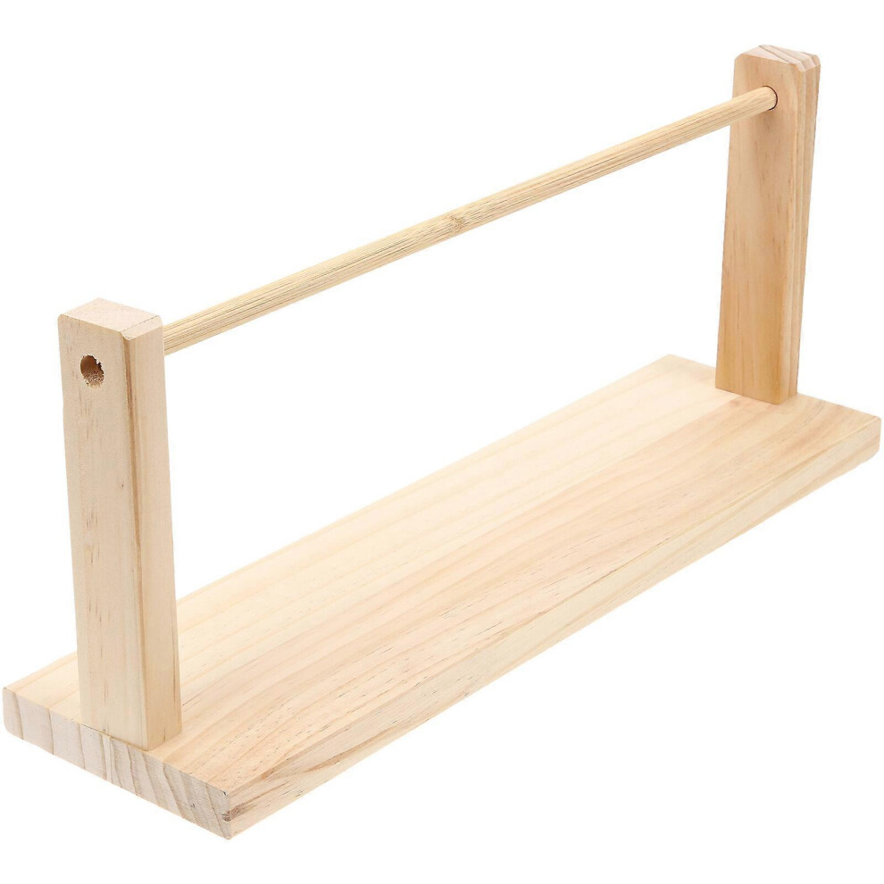 Kricely (As Show, One Size) Craft Ribbon Organizer Ribbon Storage Holder Wood Rack Ribbon Spool Storage Tool