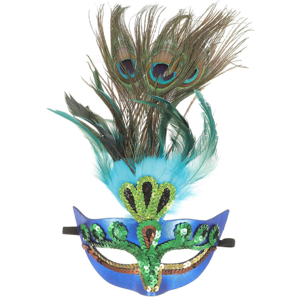 Kricely (As Show, One Size) Carnival Cosplay Peacock Mask Masquerade Cosplay Mask Fashionable Mask Dancing Party Prop
