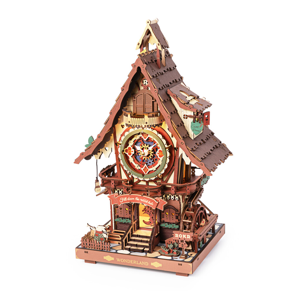 Robotime ROKR Cuckoo Clock Mechanical 3D Wooden Puzzle-image-OPC-PH22WTS-NEW