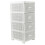 URBN Living (White) 4 Tier Shelf Plastic Storage Drawers Home Office Organiser Large Tower Rack Unit 1