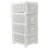 URBN Living (White) 4 Tier Shelf Plastic Storage Drawers Home Office Organiser Large Tower Rack Unit 4