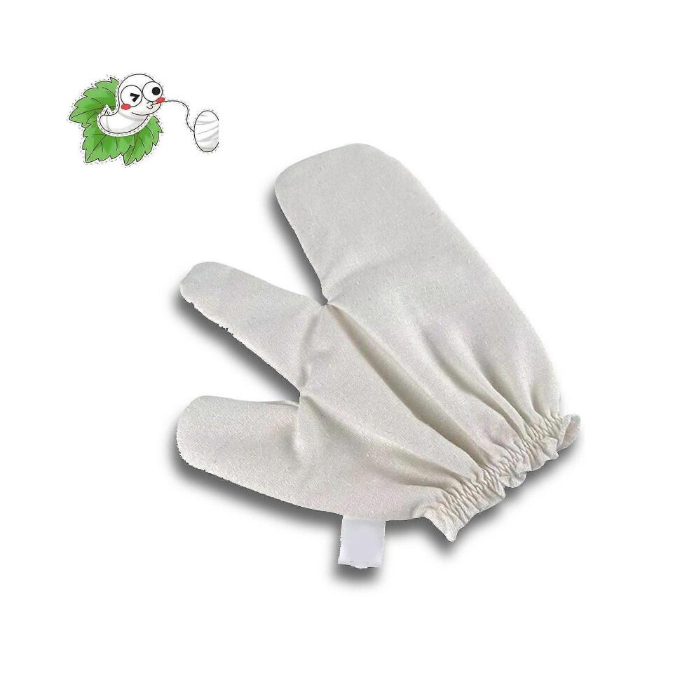 Garshana Gloves Raw Silk Exfoliating Gloves for Face & Body - Dry Ayurvedic Massage Gloves for Reduce Acne Cellulite