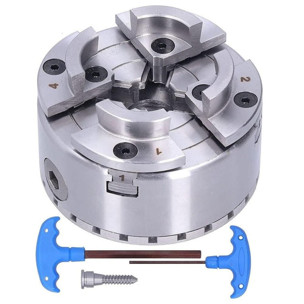4in 4-jaw Self-centering Lathe Chuck With M33 Thread 2.5mm Wrench 96mm Chuck Od