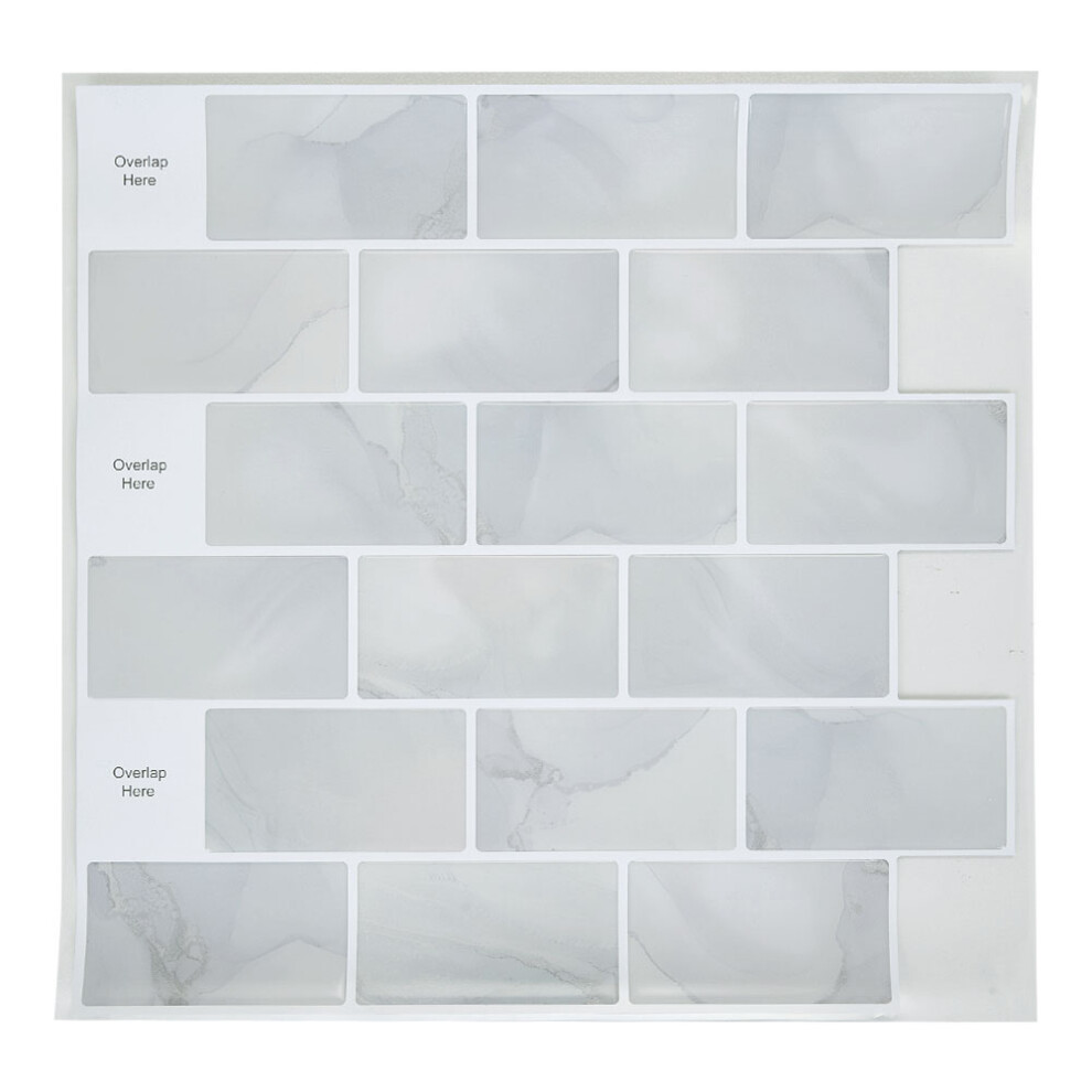 10PCS Peel and Stick Marble Wall Tile Stickers