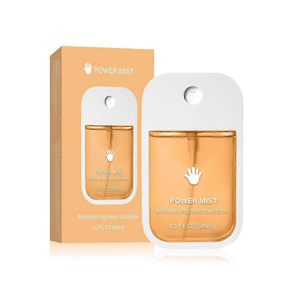 (orange) Power Mist Hand Sanitizer Spray, Portable Moisturizing Spray Hand Sanitizer, Travel Size Hand Sanitizer Spray Multi-Flavor, Cleanses Your Hands