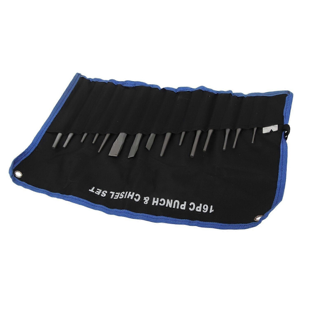 (As Show, One Size) 16Pcs Mechanics Punches And Chisel Set Pin Centre Taper Cold Gauge 6909775636428