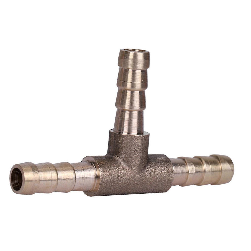 (As Show, One Size) Brass T Piece 3 Way Fuel Hose Joiner Connector 6Mm For Compressed Air Oil Gas Pipe 6909775640814