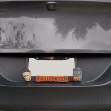(As show, One size) Halloween Horror License Plate Frame License Plate Covers Scary Car Tag Frame Personalized Car Acces